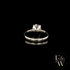 9ct White Gold 2ct Black CZ Single Stone Ring