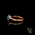 9ct Rose Gold 2ct Blue Topaz CZ Single Stone Ring