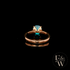 9ct Rose Gold 2ct Blue Topaz CZ Single Stone Ring