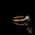 9ct Rose Gold 2ct Blue Topaz CZ Single Stone Ring