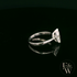 Marquise Cut 9ct White Gold White Moissanite Solitaire Engagement Ring