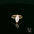 Marquise Cut 9ct Yellow Gold White Moissanite Solitaire Engagement Ring