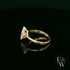 Marquise Cut 9ct Yellow Gold White Moissanite Solitaire Engagement Ring