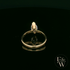 Marquise Cut 9ct Yellow Gold White Moissanite Solitaire Engagement Ring
