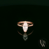 Marquise Cut 9ct Rose Gold White Moissanite Solitaire Engagement Ring