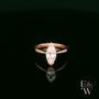 Marquise Cut 9ct Rose Gold White Moissanite Solitaire Engagement Ring
