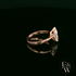 Marquise Cut 9ct Rose Gold White Moissanite Solitaire Engagement Ring