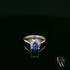 Sterling Silver Tanzanite CZ Solitaire Ring