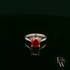 Sterling Silver Garnet CZ Solitaire Ring