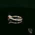 Sterling Silver Garnet CZ Solitaire Ring