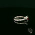 Sterling Silver Garnet CZ Solitaire Ring