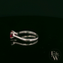 9ct White Gold Ruby CZ Solitaire Ring