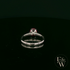 9ct White Gold Ruby CZ Solitaire Ring