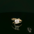 9ct Yellow Gold Tension Set Single Stone White Moissanite Ring