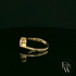 9ct Yellow Gold Tension Set Single Stone White Moissanite Ring