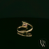 9ct Yellow Gold Tension Set Single Stone White Moissanite Ring