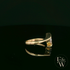 9ct Yellow Gold Tension Set Single Stone White Moissanite Ring