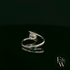9ct White Gold Tension Set Single Stone White Moissanite Ring
