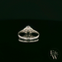 Celtic Patterned Sterling Silver White CZ Single Stone Ring