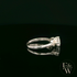 Celtic Patterned Sterling Silver White CZ Single Stone Ring