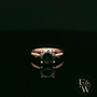 9ct Rose Gold 2ct Black CZ Single Stone Ring
