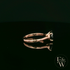 9ct Rose Gold 2ct Black CZ Single Stone Ring