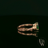 9ct Rose Gold Skull Shoulder Emerald CZ Solitaire Ring