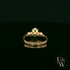 9ct Yellow Gold Skull Shoulder Emerald CZ Solitaire Ring