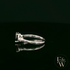 9ct White Gold Skull Shoulder Black CZ Solitaire Ring