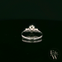 9ct White Gold Skull Shoulder Black CZ Solitaire Ring