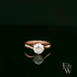 9ct Rose Gold Single Stone White Moissanite Ring