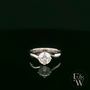 9ct White Gold Single Stone White Moissanite Ring