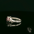 Celtic Patterned Sterling Silver Ruby CZ Single Stone Ring