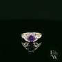 Celtic Patterned Sterling Silver Amethyst CZ Single Stone Ring