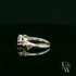 Celtic Patterned Sterling Silver Amethyst CZ Single Stone Ring