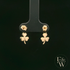 9ct Yellow Gold 3 Leaf Clover Dropper Earrings