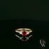 9ct White Gold Single Stone White Moissanite Ring