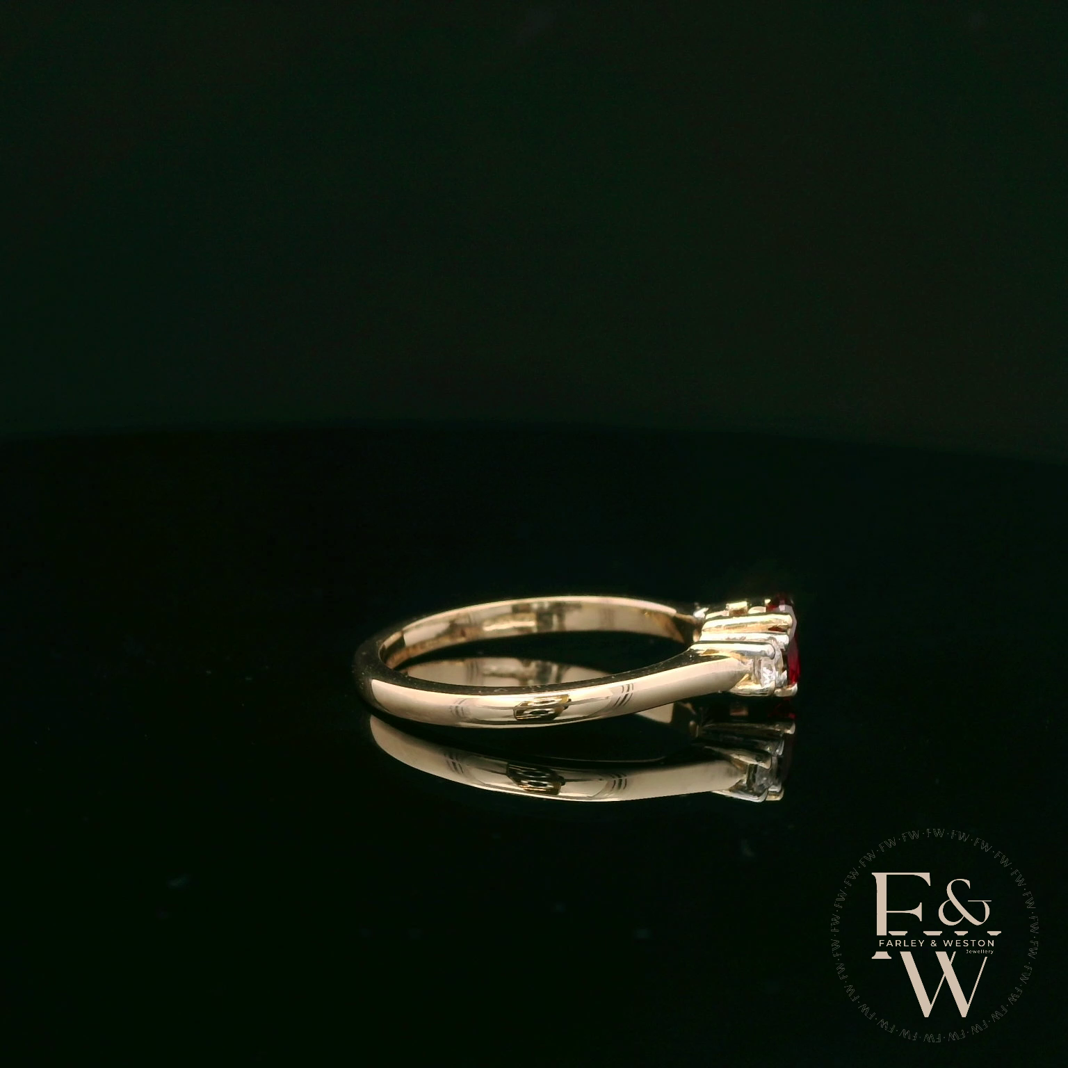 9ct White Gold Single Stone White Moissanite Ring