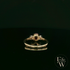 Lab-Grown Ruby and Diamond 9ct Yellow Gold Trilogy Ring