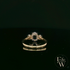 Lab-Grown Sapphire and Diamond 9ct Yellow Gold Trilogy Ring