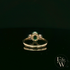 Lab-Grown Emerald and Diamond 9ct Yellow Gold Trilogy Ring