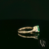 Lab-Grown Emerald and Diamond 9ct Yellow Gold Trilogy Ring