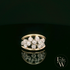 9ct Yellow Gold White Moissanite Bubble Ring