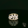 9ct Yellow Gold White Moissanite Bubble Ring