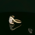 9ct Yellow Gold White Moissanite Bubble Ring