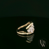 9ct Yellow Gold White Moissanite Bubble Ring