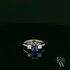 Lab-Grown Sapphire and Diamond 9ct White Gold Trilogy Ring