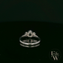 Lab-Grown Sapphire and Diamond 9ct White Gold Trilogy Ring