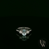 Lab-Grown Aqua and Diamond 9ct White Gold Trilogy Ring