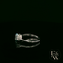 Lab-Grown Aqua and Diamond 9ct White Gold Trilogy Ring